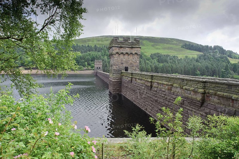 View of dam on river