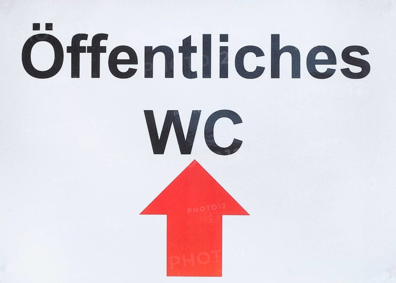 Sign public WC