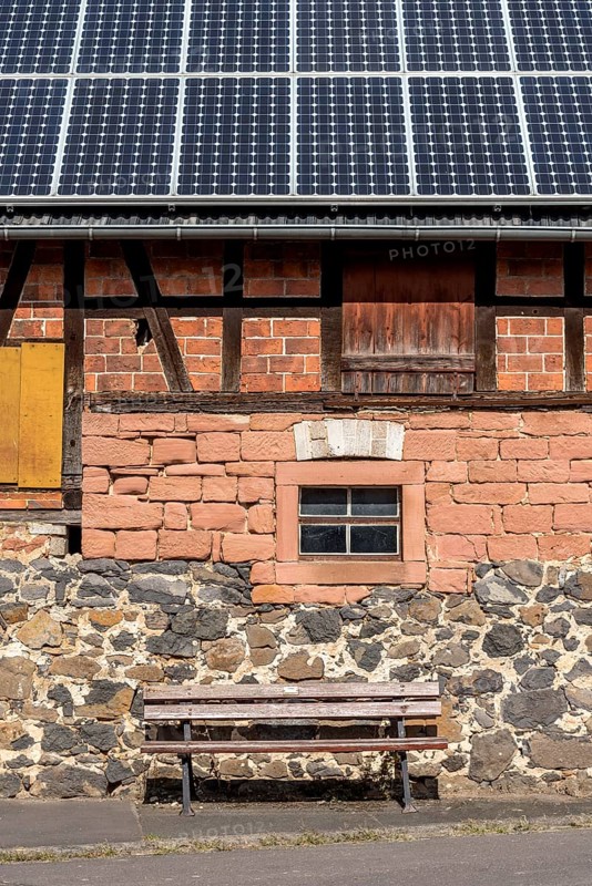 Historic farmhouse with photovoltaic system