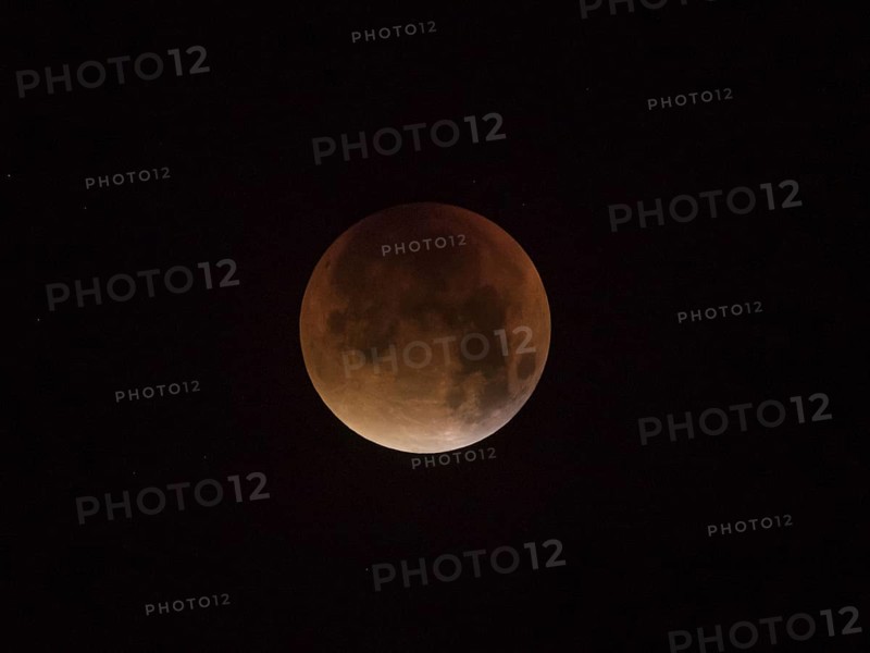 Blood moon during total lunar eclipse