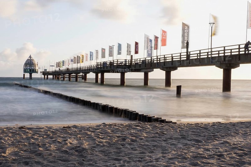 Diving gondola and pier in Zingst