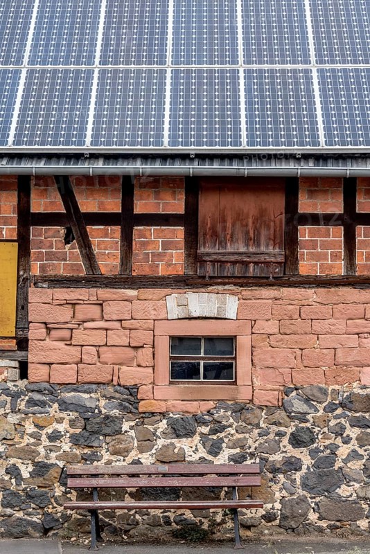 Historic farmhouse with photovoltaic system
