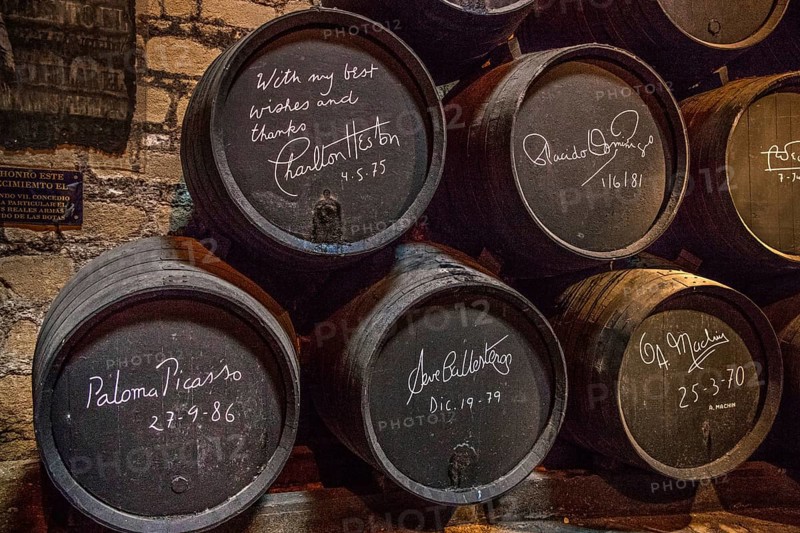 Sherry casks signed by Paloma Picasse