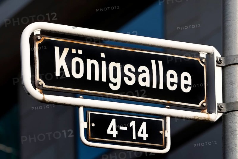 The Koenigsallee street sign