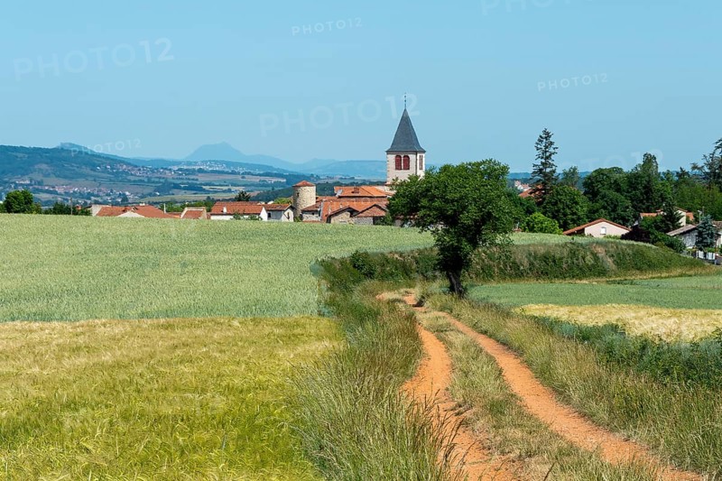 Bournoncle Saint-Pierre village near Brioude city. Haute Loire departement. Auvergne Rhone Alpes. France