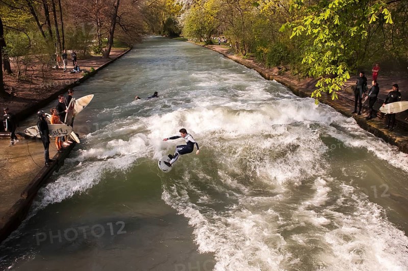 Surfers in the Eisbach