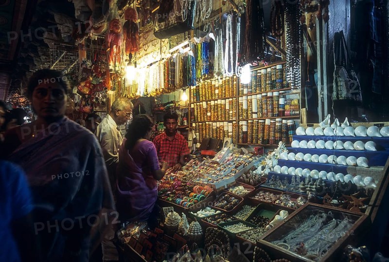 Shops in the Ramanathaswamy temple corridor