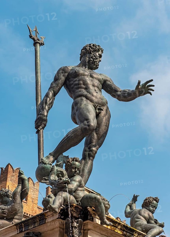 Bronze figure of god Neptune