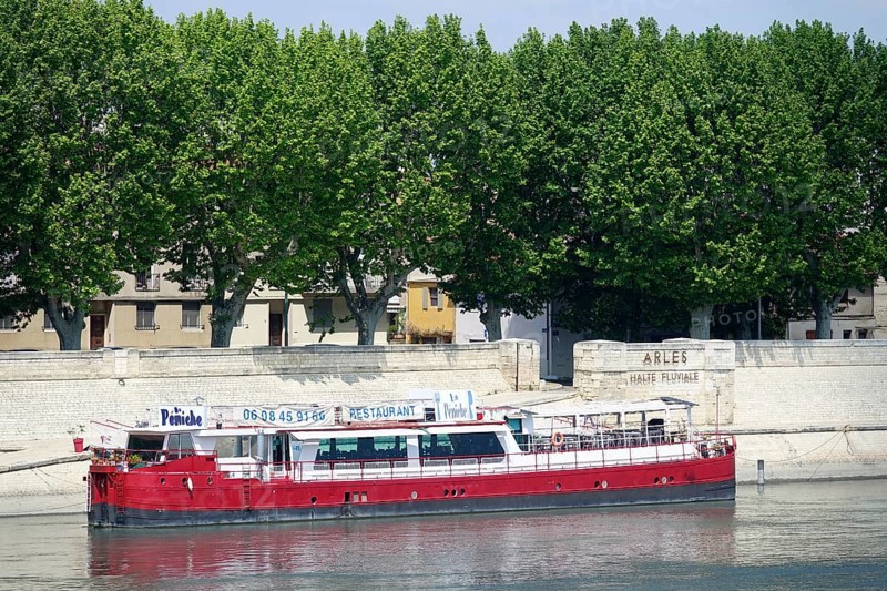 Restaurant ship La Peniche on the Rhone
