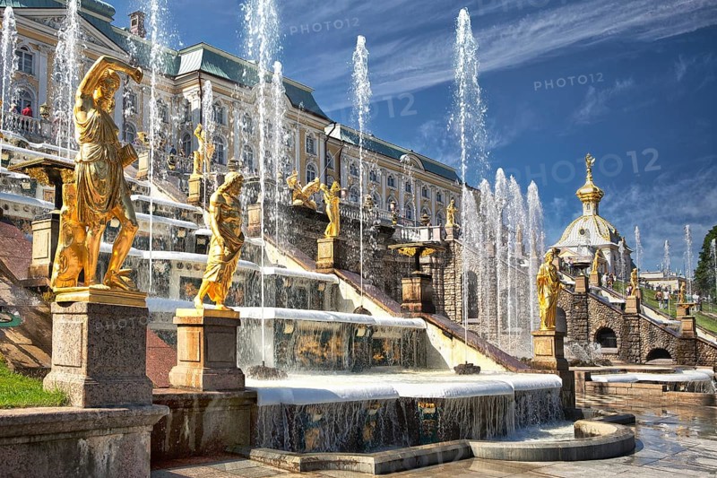 Cascade of fountains in Peterhof