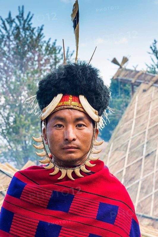 Naga tribesman in traditional dress