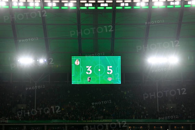 Scoreboard final score SC Freiburg vs RB Leipzig