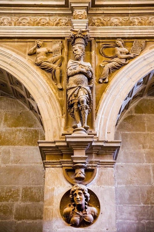 Sculptures in the sacristy of San Salvador