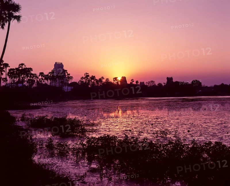 Sunset in Kancheepuram temple city