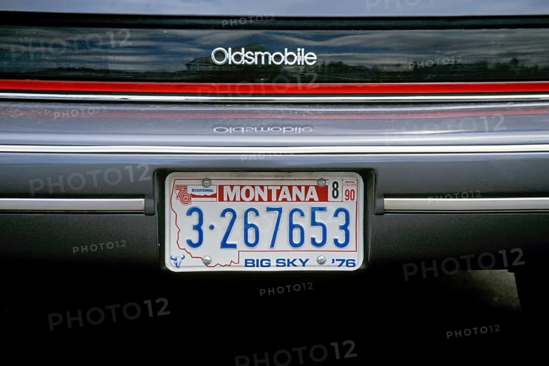 Car licence plate USA