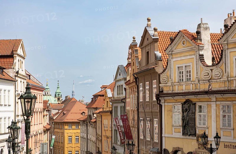 Colourful houses in the Lesser Quarter of Prague
