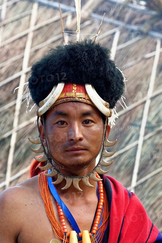 Naga tribesman in traditional dress
