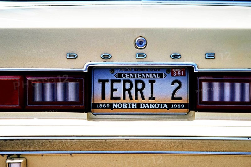 Car licence plate USA