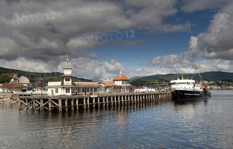 Caledonian McBrayne ferry entering harbour