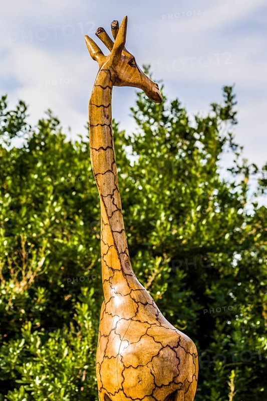 Wooden Giraffe Figurine