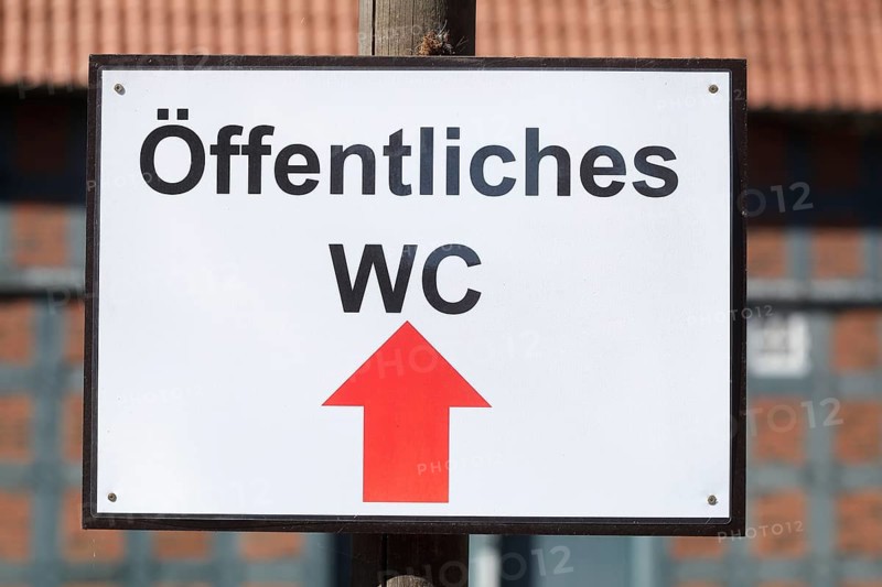 Sign public WC