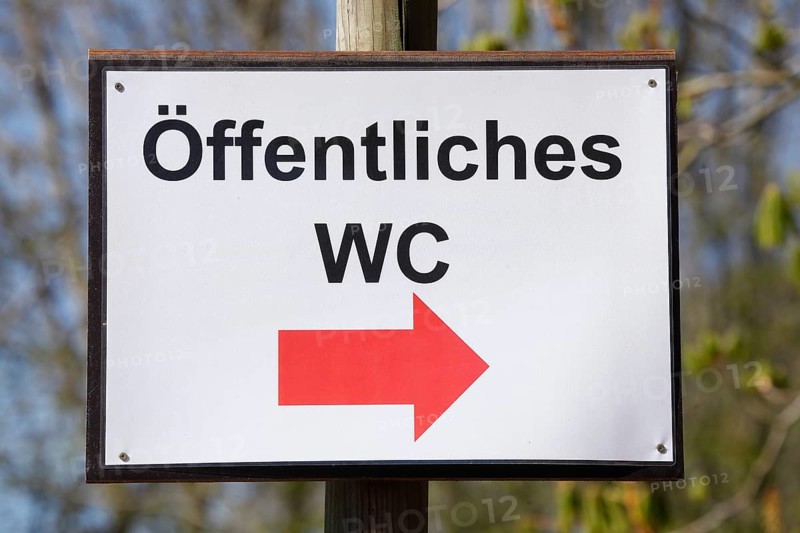 Sign public WC