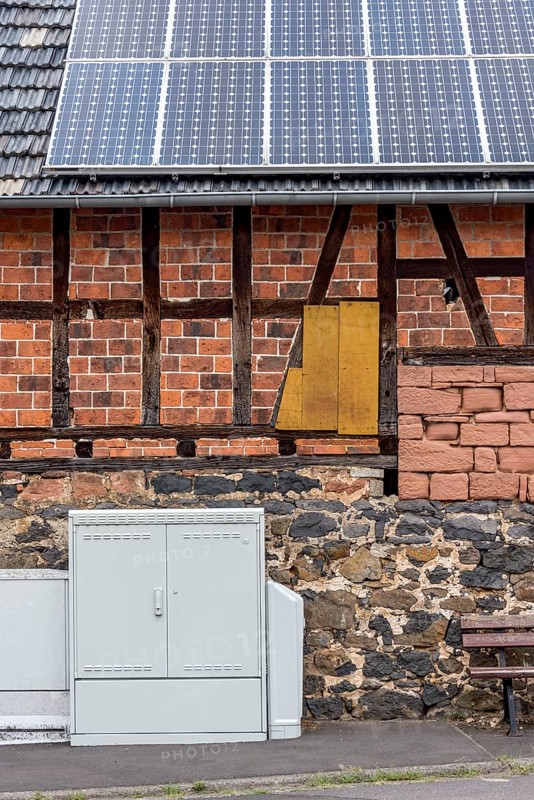 Historic farmhouse with photovoltaic system