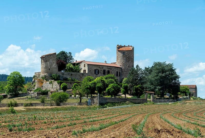 Lauriat castle. Beaumont. Haute Loire departement. Auvergne Rhone Alpes. France