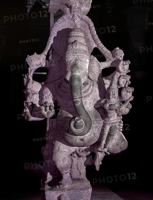 God Ganesha statue in art Museum 1000 pillared hall in Meenakshi Amman temple