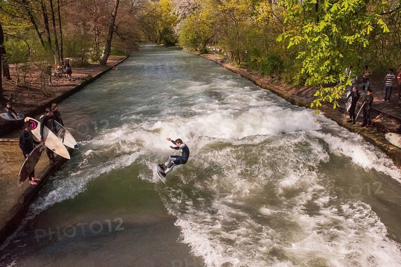 Surfers in the Eisbach
