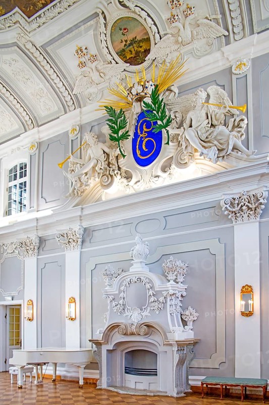 White Hall with lavish stucco elements