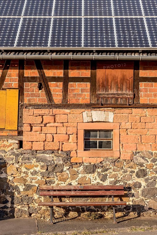Historic farmhouse with photovoltaic system