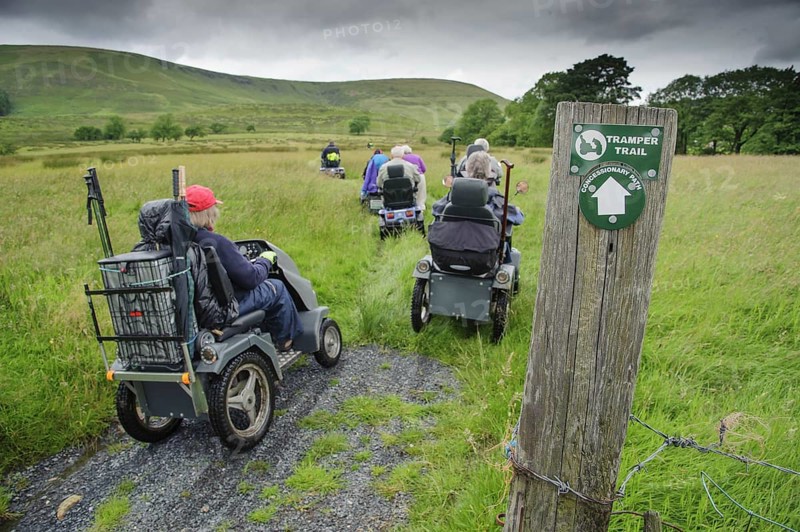 Tramper trail and concession trail signs at post