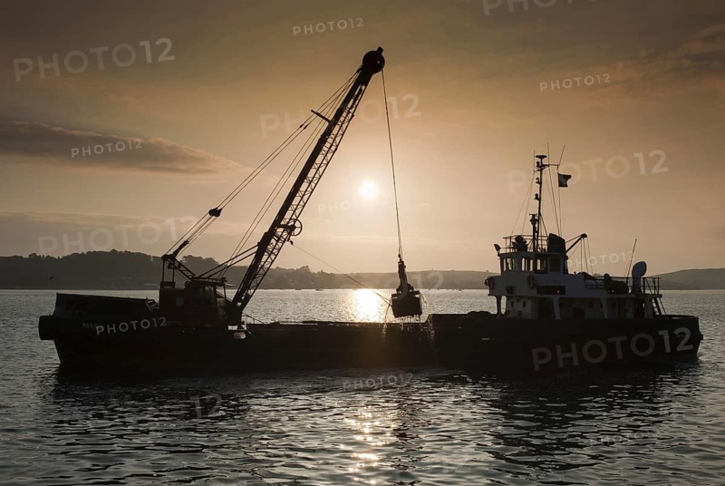 Dredger at work