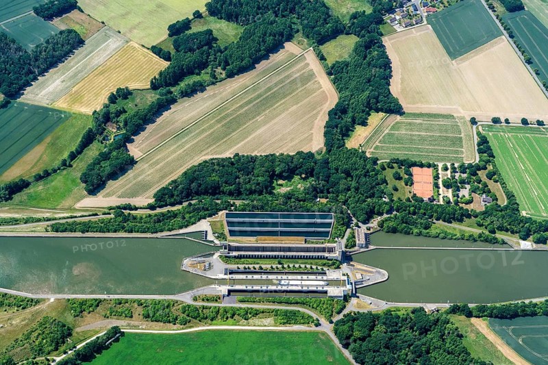 Aerial view lock group Uelzen