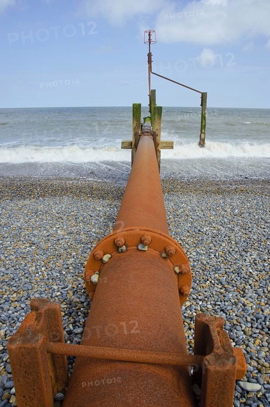 Drain pipe emptying into sea