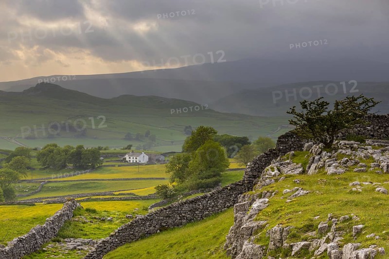 View of dry stone walls