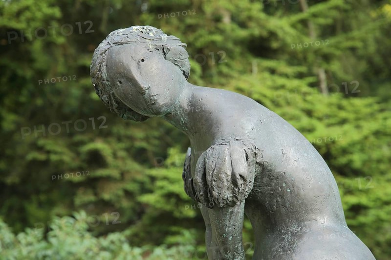 Detail of sculpture Brunnenmaedchen in Bad Homburg in Brunnenmaedchen