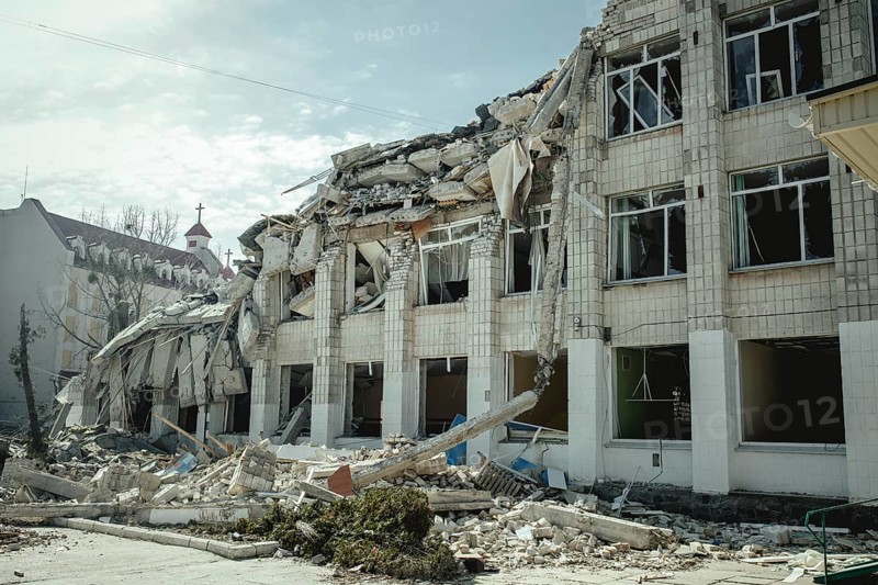 25th school destroyed by a Russian missile attack on 4 March at 9:30 h