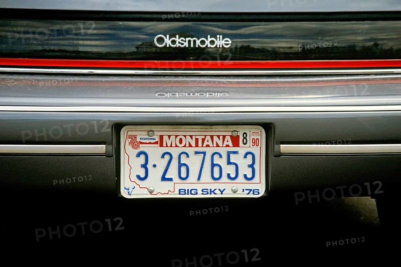 Car licence plate USA