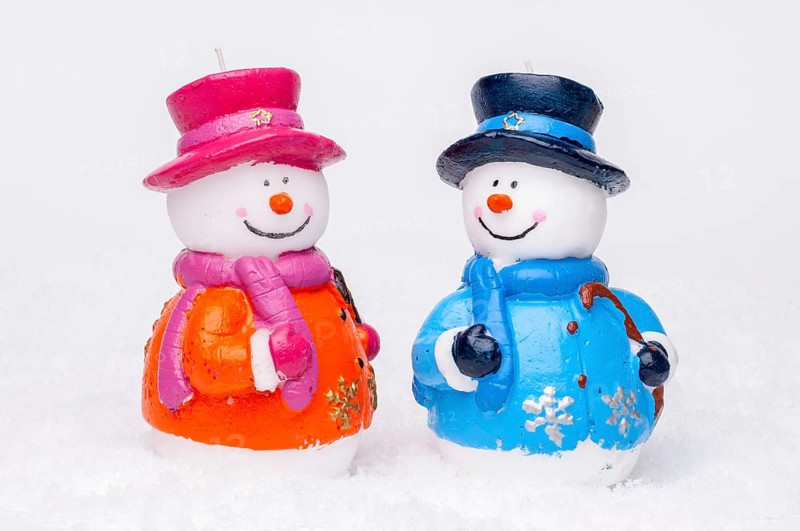 Wax snowmen