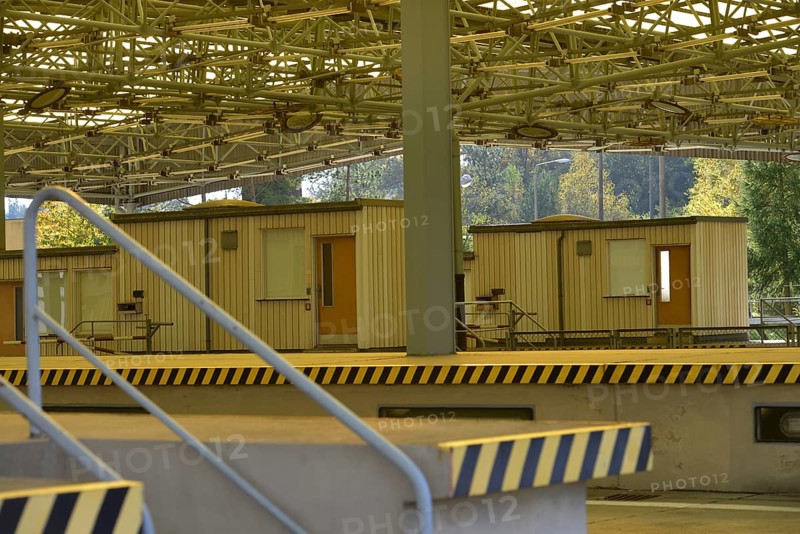 Passport and customs control point truck and bus entry