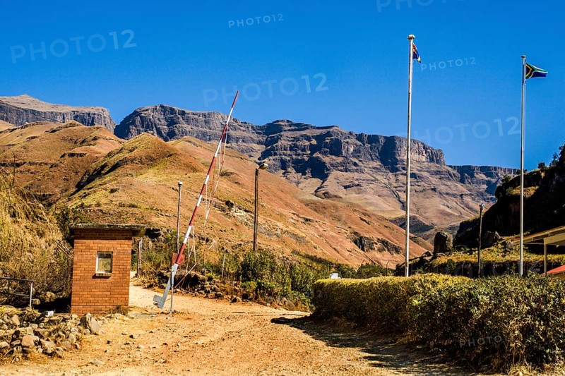 Sani Pass border control in the Kingdom of Lesotho