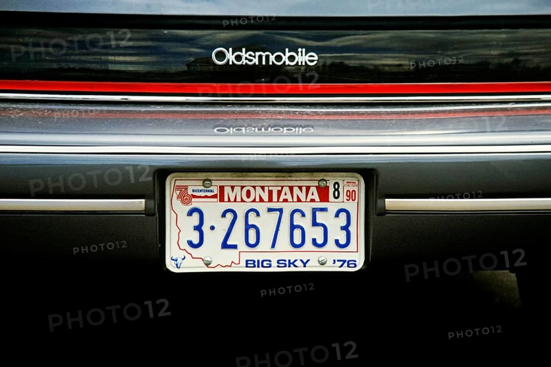 Car licence plate USA