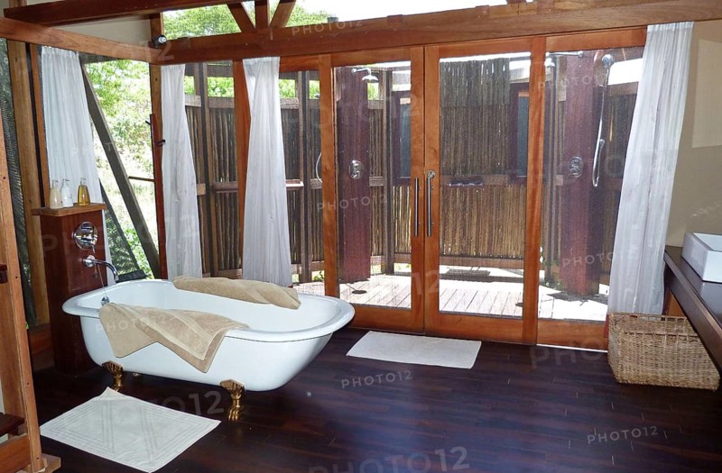 Interior of the bathroom of the Safari Lodge