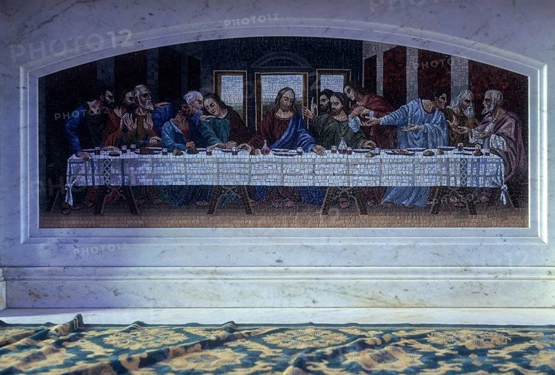Last Supper dedicated in marble in Holy Ghost or Holy Spirit Church in Manapad near Tiruchendur