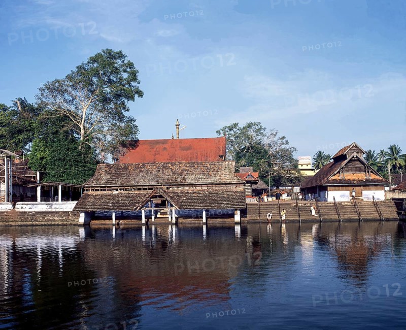 Sree Krishna temple and pond in Ambalapuzha