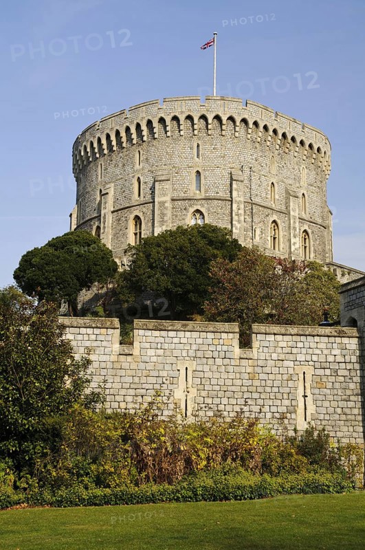 View of the medieval keep on the motte