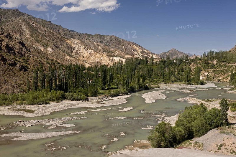 View of unspoilt river valley in area currently being heavily dammed