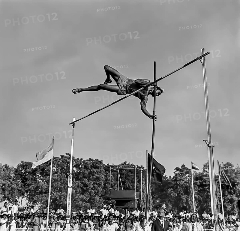 South Asian Indian athlete performing Pole Vault in Madurai